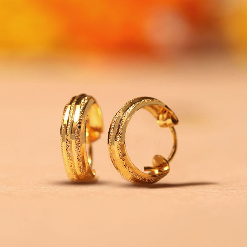 Shaina 22KT Gold Hoop Earrings