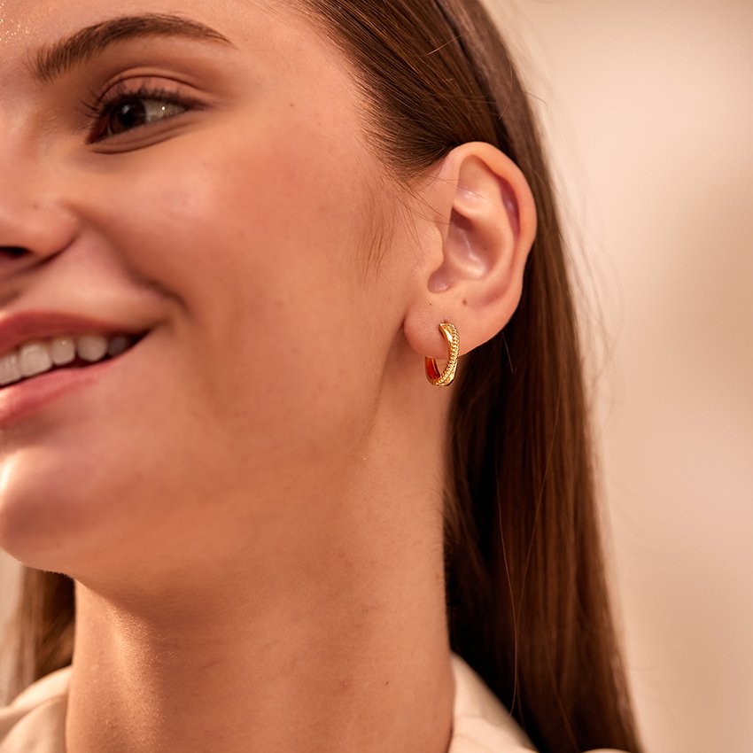 Saanjh 22KT Gold Hoop Earrings - alternate view