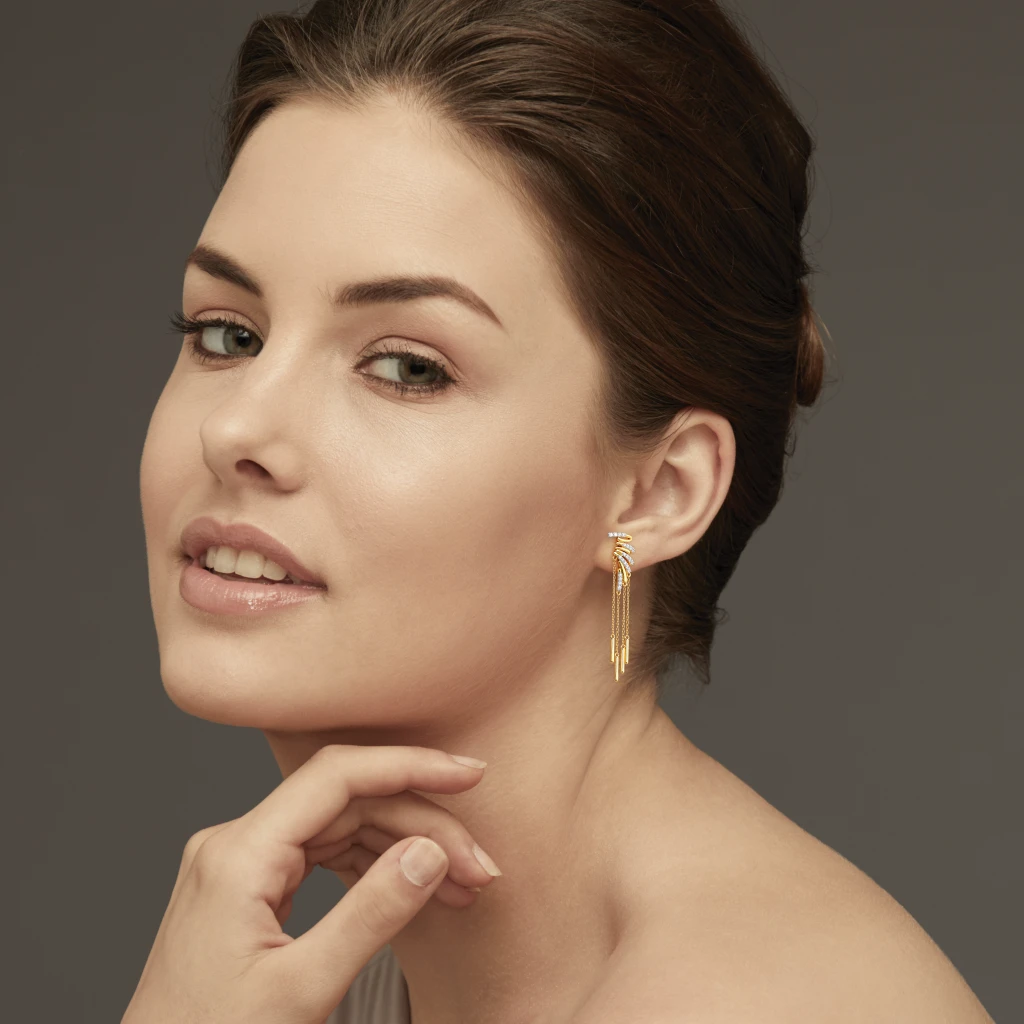 The Mayasura Dangler Earrings - alternate view