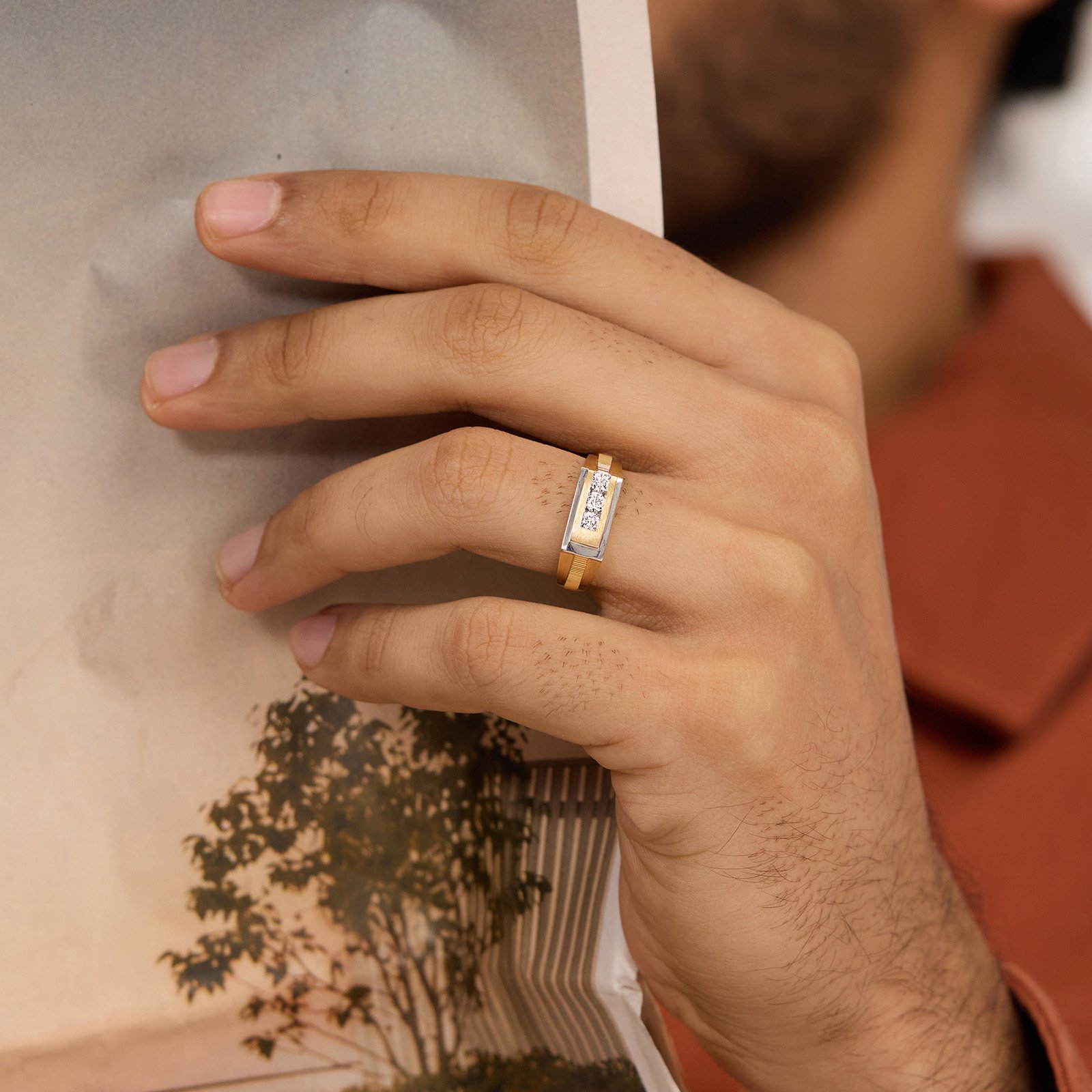 Striking Fusion Diamond Ring for Men - alternate view