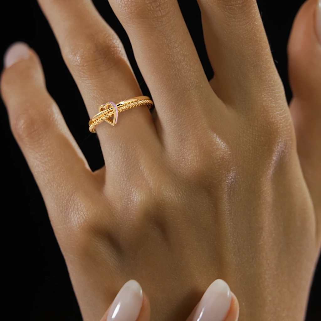 The Heartstack Stackable Ring - alternate view