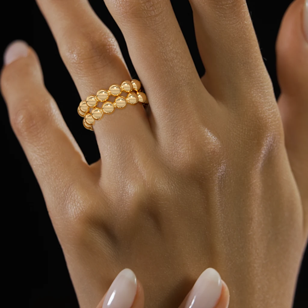 The Radiant Orbs Stackable Ring - alternate view